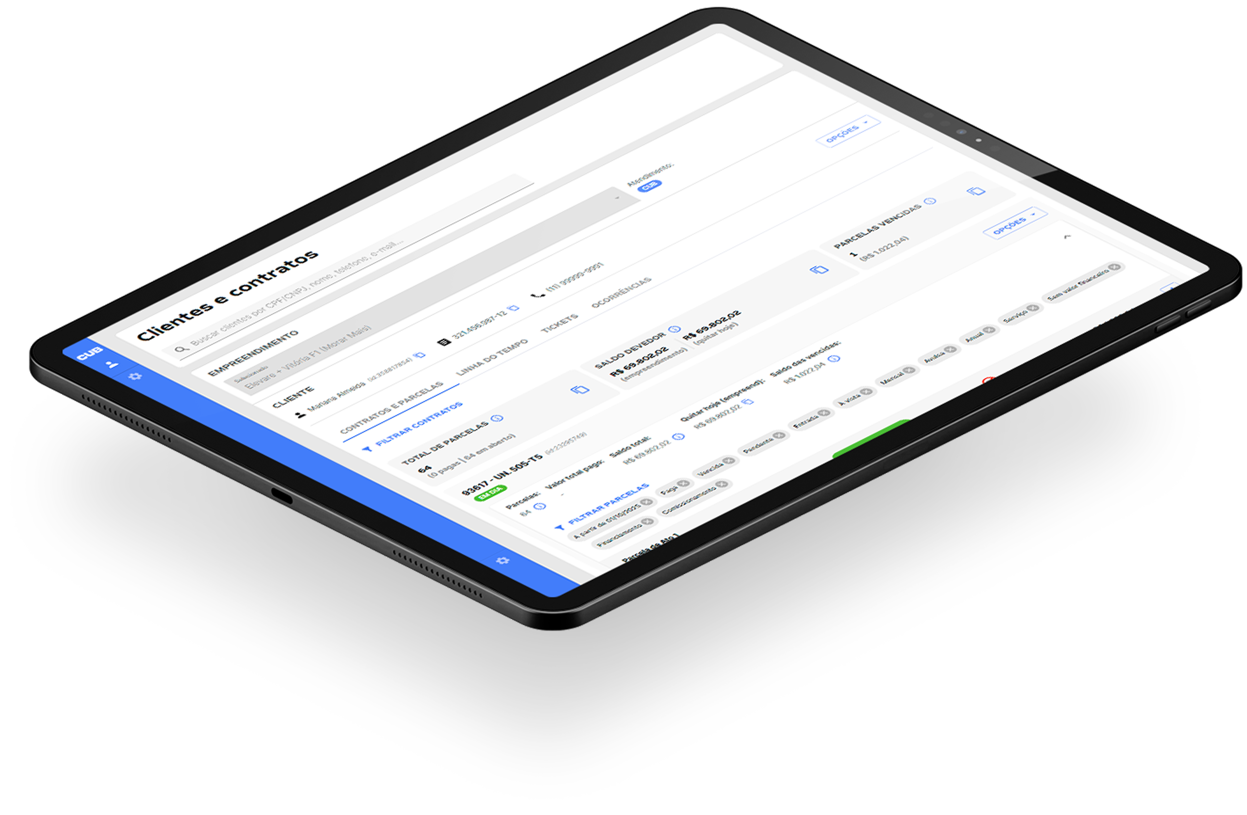 Cub Dashboard em Tablet